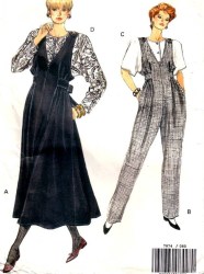 7874 EZ VOGUE MATERNITY TIED JUMPER, JUMPSUIT, TOP PATTERN  8-12 or 14-18 choice uncut